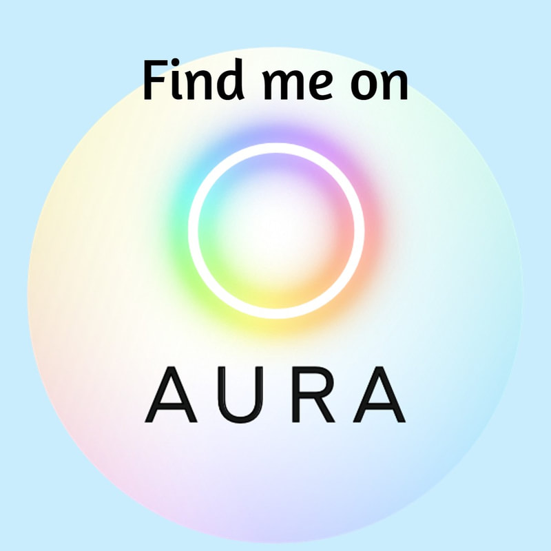 Button linking to Aura Health app.

The words "Find me on Aura" in black over the Aura Health logo, a white ring surrounded by a spectrum of rainbow colours.